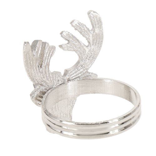 položky Krúžky na obrúsky strieborný jeleň kovový držiak na obrúsky Ø4cm 4 ks