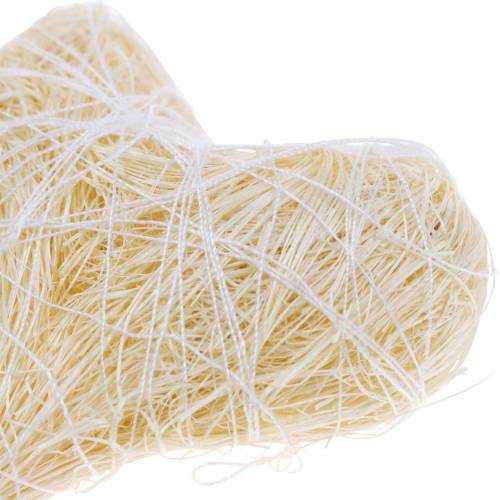 položky Sisalové srdce krémové 5cm 24 ks