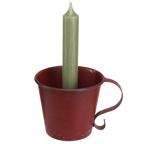 položky Kužeľový svietnik vintage pohár ozdobný vínová červená Ø9,5cm V8cm 3ks