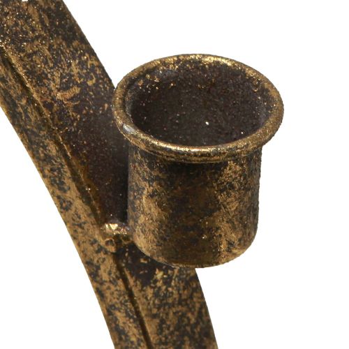 položky Svietnik na tyčový vianočný rad domčekov starožitný zlatý 36×32cm