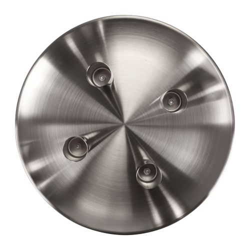 Floristik24 Držiak na sviečku strieborný Ø2,5cm tanier na sviečku kovový Ø23cm