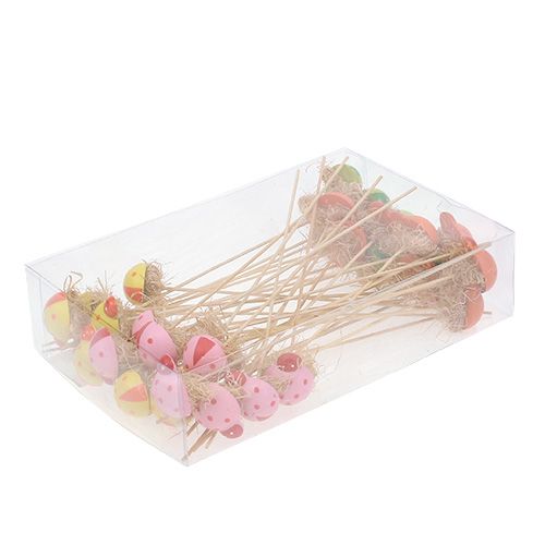 Floristik24 Deko zátky lienka drevená jarná dekorácia kvetináč 36ks