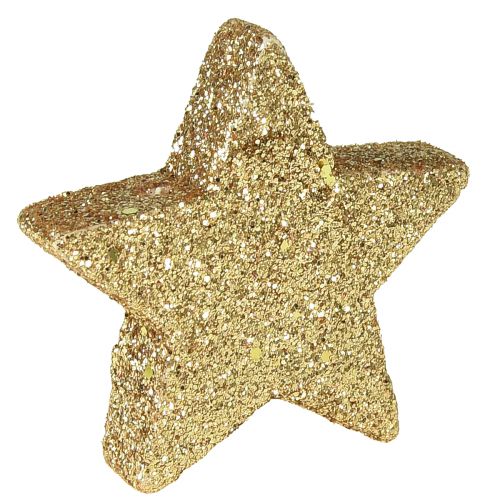 položky Bodové hviezdy svetlo zlatá sľuda 4-5cm 40ks