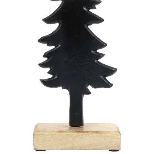 položky Vianočná dekorácia Vianočný stromček drevený kovový dekor na stôl V27cm