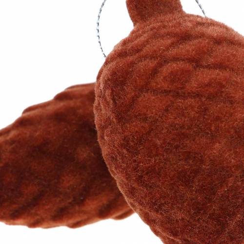 položky Ozdobné šišky vločkovaný Rooibos 9,5cm/8cm 12 ks