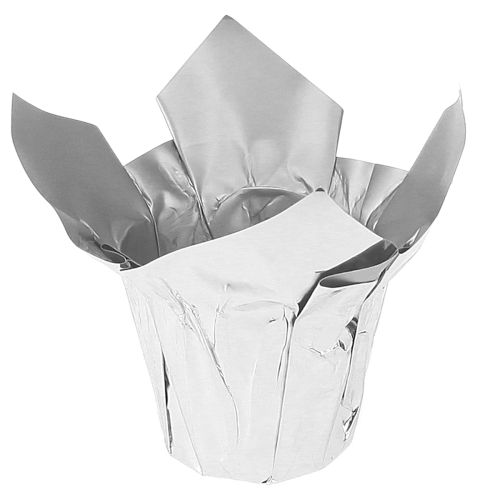 položky Kvetináč strieborný lesklý darčekové balenie Ø5,5cm V6cm 8 ks