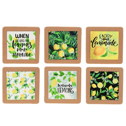 Podložky pod taniere Lemon Letné Assorted 19,5×19,5 cm 6ks