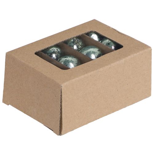 Floristik24 Vintage vianočné gule sklenené mini v mint Ø3cm 22 ks