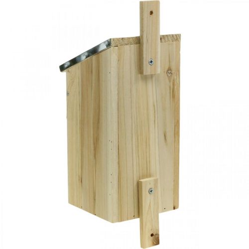 Floristik24 Hniezdna búdka na zavesenie, hniezdna pomôcka pre malé vtáčiky, búdka pre vtáčiky, záhradná dekorácia prírodná, zelená V26cm Ø3,2cm