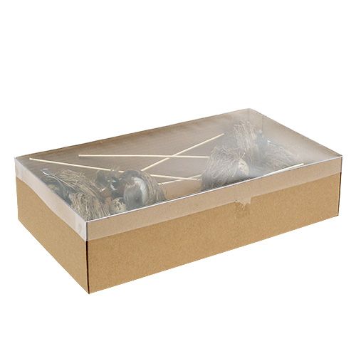 Floristik24 Vtáčie hniezdo na palici Ø7cm L24cm 6ks