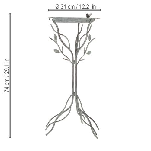 položky Dekoratívna vtáčia miska s jemným listovým vzorom vo vintage štýle, 74 cm