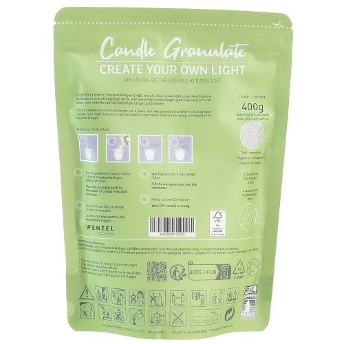 položky Voskové granule na sviečku s vôňou pieskového knôtu s citrónovou trávou 400g