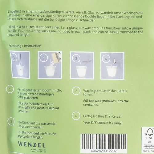 položky Voskové granule na sviečku s vôňou pieskového knôtu s citrónovou trávou 400g