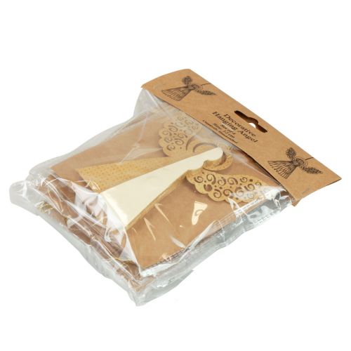 položky Papierový anjel Vianočná anjelská dekorácia papier krém V12cm 4 ks