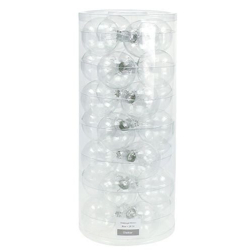 položky Vianočná guľa sklenená Ø6cm číre 24 ks