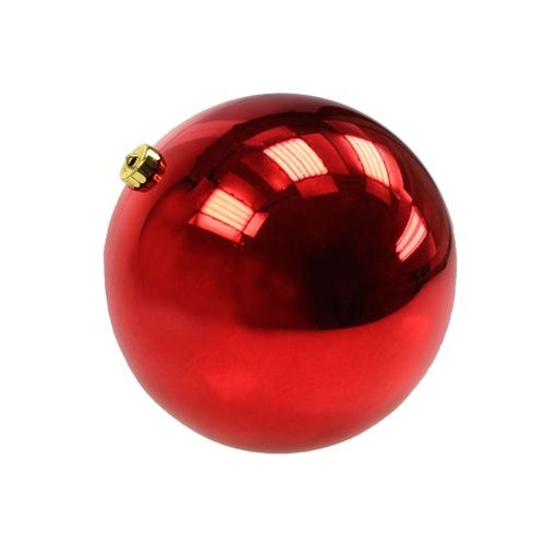 Vianočná guľa plastová malá Ø14cm červená 1ks