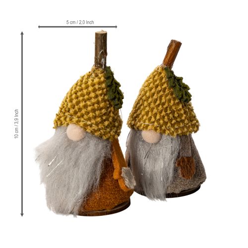 Článok Sada figúrok škriatka s pletenou čiapkou a žaluďom, 10 cm, 6 dielov