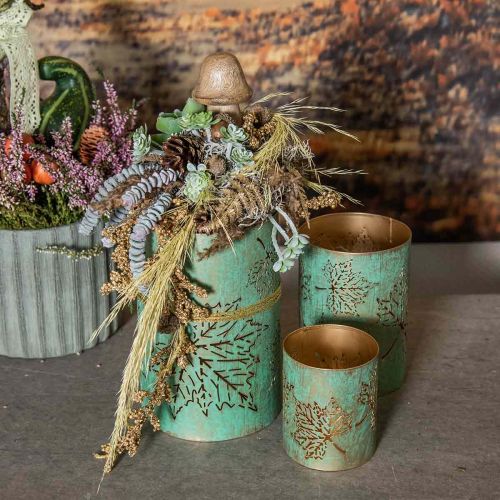 položky Lampáš jesenný svietnik na čajovú sviečku kovový Ø8/10/13cm sada 3 kusov