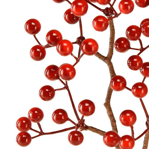 položky Bobuľová vetva umelé červené bobule ozdoba vetvičky L50cm 2 kusy