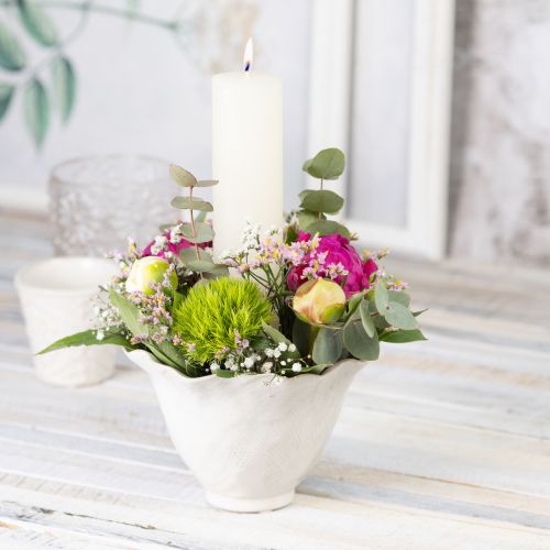 položky Kvetináč keramický kvetináč pohárik kvetináč biely Ø15cm