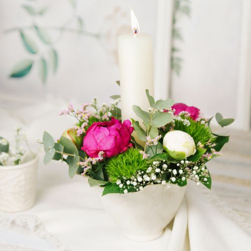 položky Kvetináč keramický kvetináč pohárik kvetináč biely Ø19cm