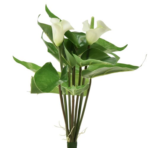 Floristik24 Calla Lily Kalla umelé kvety Biele exotické kvety 34cm