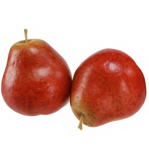 Ozdobné hrušky dekoratívne ovocné červené v sieťke Ø5,5cm V6,5cm 6 ks