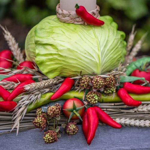 položky Dekoratívna špargľa zelená umelá zelenina L22cm Ø1,5cm 3ks