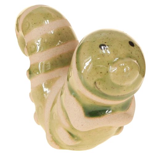 položky Zábavná dekorácia červíka v keramickom závesnom kvetináči s húsenicou 9x6cm 2 ks