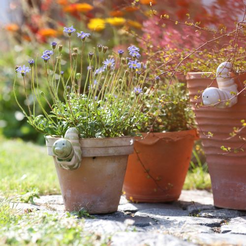 položky Zábavná dekorácia červíka v keramickom závesnom kvetináči s húsenicou 9x6cm 2 ks