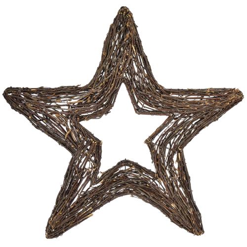 Ozdobné hviezdičky na zavesenie vŕbové hviezdičky prírodné 48cm 2ks