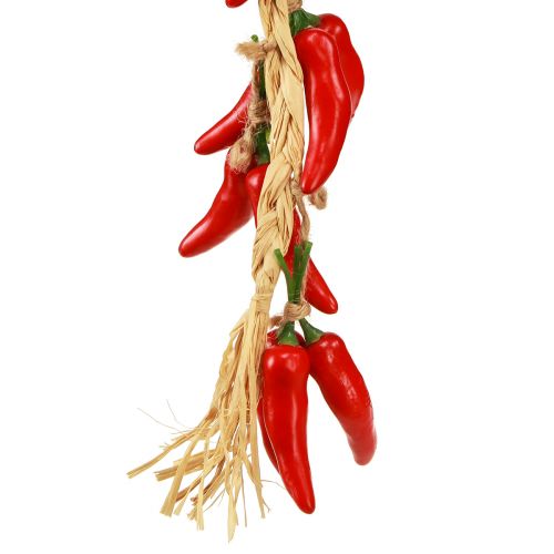 Floristik24 Ozdobný vešiak letné chilli papričky červené umelé L50cm