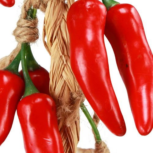 položky Ozdobný vešiak letné chilli papričky červené umelé L50cm