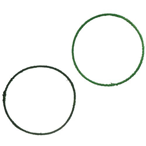 Ozdobný prsteň jutová dekoračná slučka zelená tmavozelená Ø30cm 4ks
