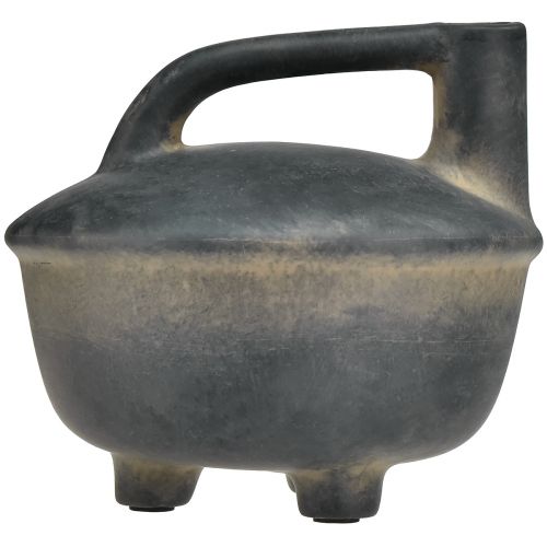 položky Ozdobný vázový džbán keramický starožitný vzhľad antracit béžový 18cm