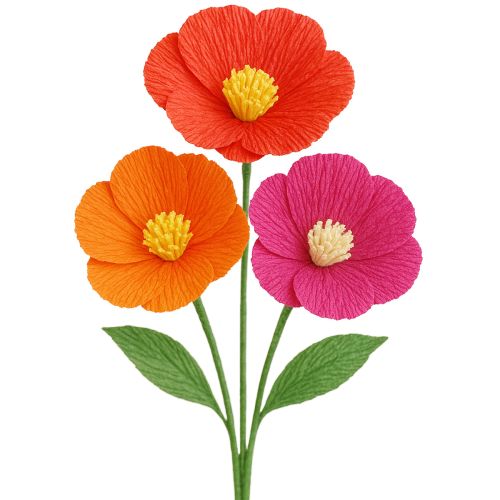 položky Kvetinársky krepový papier svetlooranžový 50x250cm