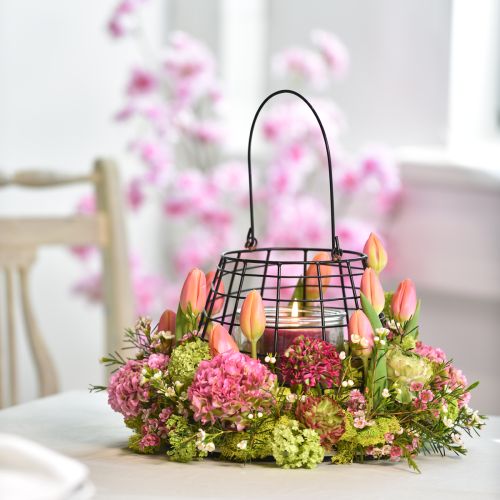 položky Záhradný lampáš so skleneným lampášom čierny Ø20cm V18,5cm