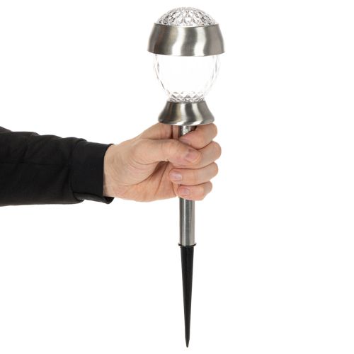 položky Solárne záhradné svetlá, guľové svetlá s hrotom do zeme, 36 cm, 4 kusy