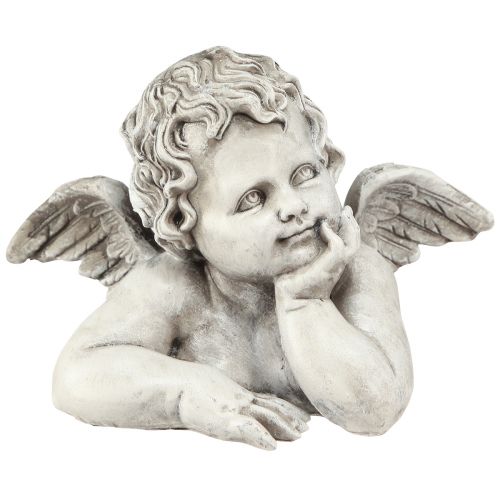 Náhrobná výzdoba poprsie anjela výzdoba hrobu polyresin 16×10×11,5cm 2ks