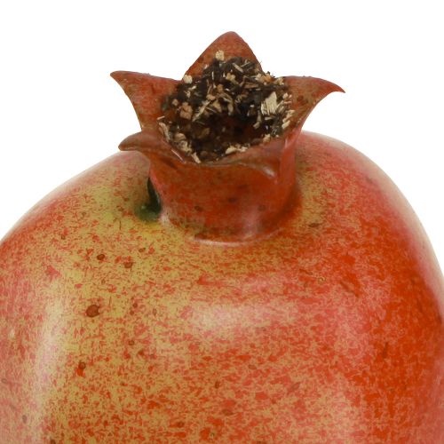 položky Dekorácia z umelého granátového jablka v sieťke, klamlivo realistická, červeno-žlto-zelená, Ø5,5 cm, 12 kusov