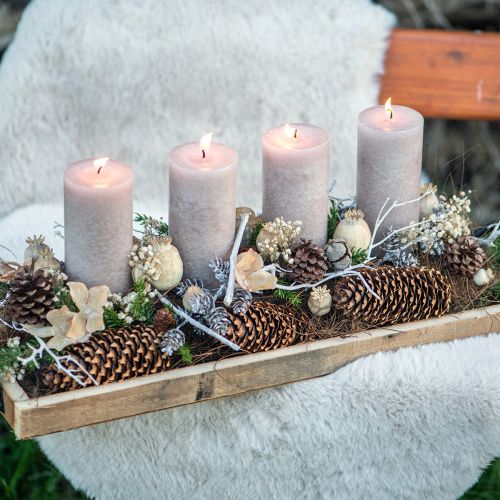 položky Drevený podnos s rúčkami, ozdobný podnos, podlhovastý, prírodný, 50×19×3cm