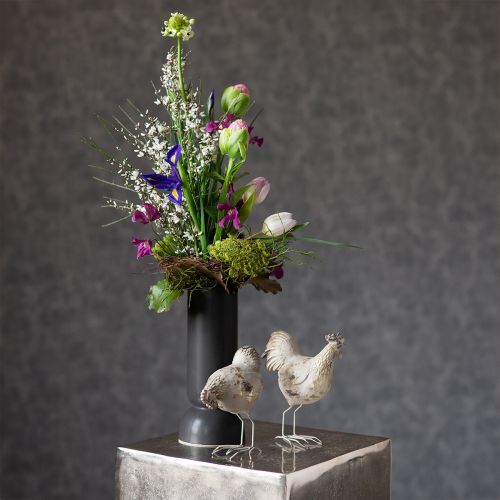 položky Keramická váza čierna Moderný oválny tvar Ø11cm V25,5cm