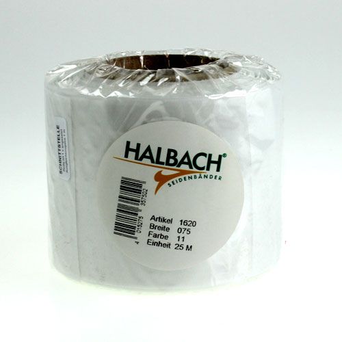 položky Biela stuha na veniec, vysoká kvalita, 75 mm x 25 m - ozdobná stuha pre kvetinárstvo a pohrebné služby, ideálna na potlač.