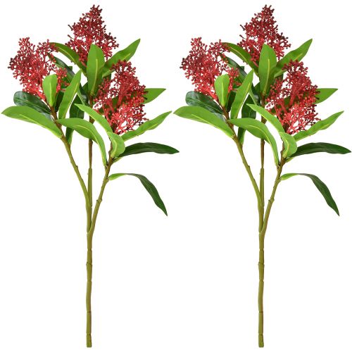 položky Umelé kvety Skimmia japonica červená Skimmia 45cm 2ks