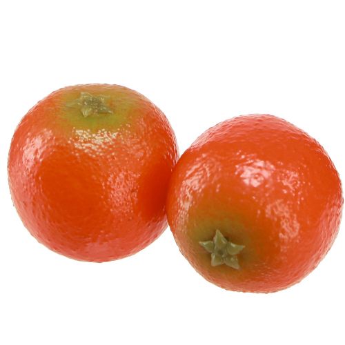 Umelé mandarínky v sieťke ozdobné ovocie Ø5cm 12 ks