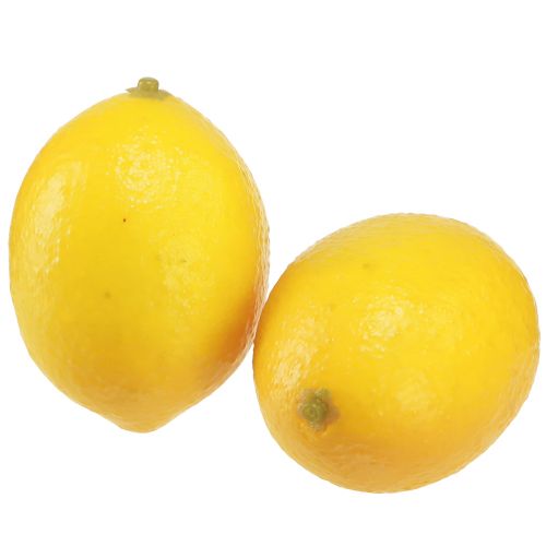 Umelé citrónové ozdobné ovocie Ø4,5cm V6,5cm 12 ks