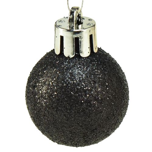 položky Mini Tree Balls Čierny netrieštivý plast Ø3cm 14ks