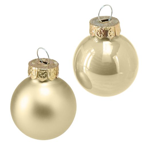 položky Mini vianočné gule na stromček sklenené perlové gule Ø2,5cm 22ks