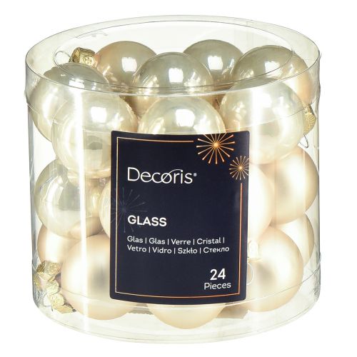 položky Mini vianočné gule na stromček sklenené perlové gule Ø2,5cm 22 ks