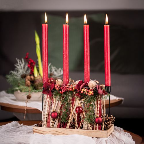 položky Mini vianočné gule červené mix pravé sklo Ø3cm 9 ks